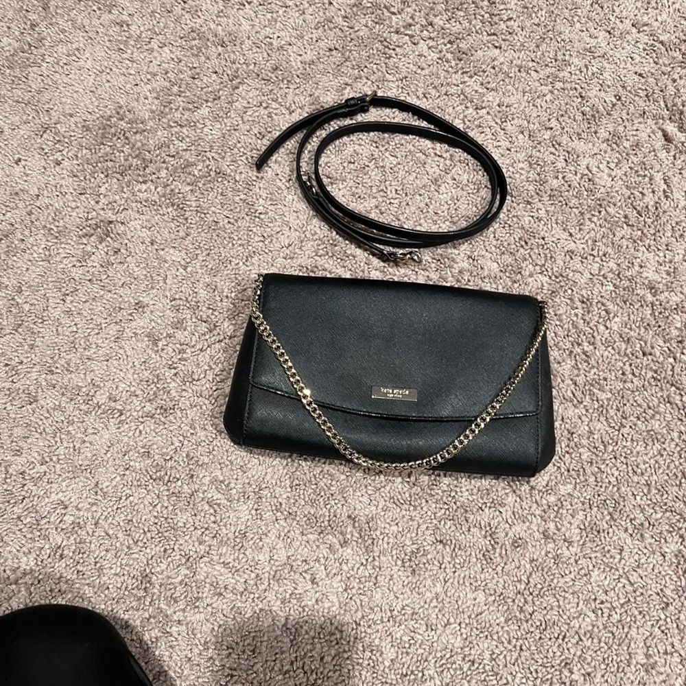 Black Crossbody Bag with Chain by Kate Spade